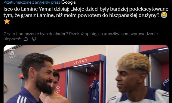SŁOWA Isco do Lamine'a Yamala na zgrupowaniu kadry xD